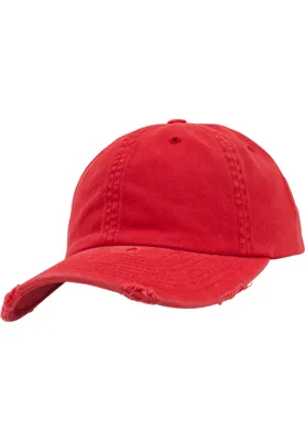 Produktbild von FLEXFIT 6245DC | Low Profile Destroyed Cap / Extra tiefe Form - Farbe: Red - Größe: One Size