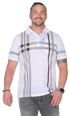 Produktbild von Herren Poloshirt Sommer Polo-Hemd Kurzarm, Weiß/XL/52
