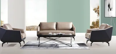Produktbild von Sofagarnitur 3+1+1 Sitzer Set Design Sofas Polster Couchen Leder Relax Moderne