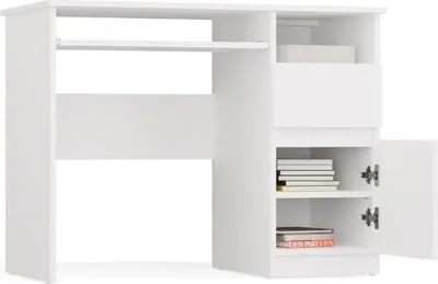 Immagine prodotto di BDW, scrivania con cassetto, mobile, 98,5×51×75,5 cm, Porto, bianco destro