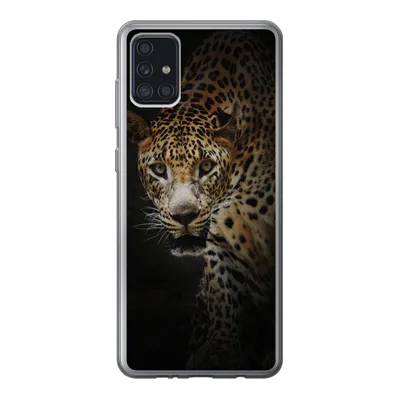Produktbild von MuchoWow® Handyhülle Schutzhülle Hülle für Samsung Galaxy A52 5G Leopard - Wilde Tiere - Licht Silikon Softcase Handy Hülle - Umschlag