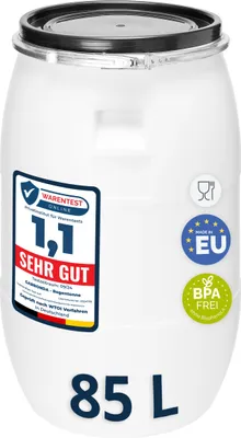Image de Garronda 85L Fût alimentaire en plastique HDPE pour maison&jardin GD-0078, Blanc