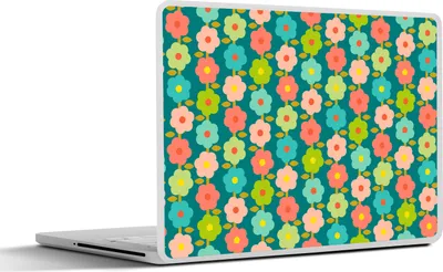 Produktbild von MuchoWow® Laptop Aufkleber Sticker Cover Muster - Blumen - Retro - 1970er Jahre 40x30 cm - Laptop Dekoration - Selbstklebend
