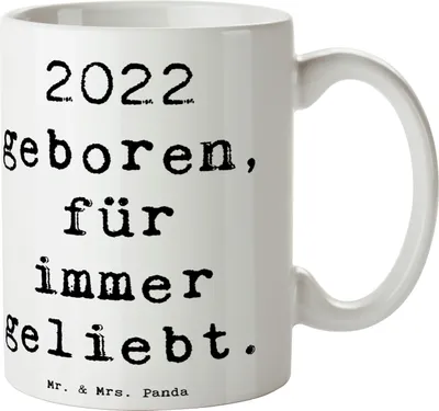 Produktbild von Mr. & Mrs. Panda Kaffeetasse Spruch 2022 Geburtstag Lieblingskind - Weiß - Geschenk, Geburtstagskind, Alter, Happy Birthday, Geburtsjahr, Geburtstagsgeschenk, Becher
