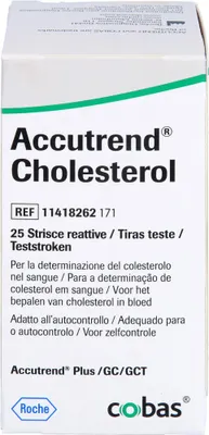 Zdjęcie produktu dla Accutrend Cholesterol Test Strips, 25 pasków testowych