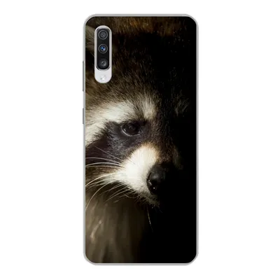 Produktbild von MuchoWow® Handyhülle Schutzhülle Hülle für Samsung Galaxy A70 Waschbär - Wilde Tiere - Schwarz Silikon Softcase Handy Hülle - Schutzhaube