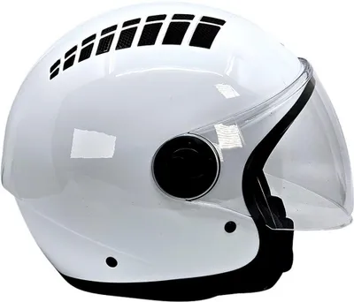 Produktbild von BHR 834 FLOW, Demi-Jet Helm ECE 22.06, Sommer-Rollerhelm mit 16 Belüftungslöchern, Kratzfestes Visier & Mikrometrischer Verschluss, Weiß, L