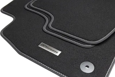 Produktbild von Fußmatten Edelstahl Exclusive Logo passend für BMW i3 Typ I01 ab Bj. 2013-2020, Naht:Silber