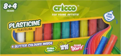 Plastilin für Kinder | Knetmasse, Schulknete | 12 Farben, mehrfarbig (180 g) Schule Schulsachen Jugendliche | Sicher und Ungiftig