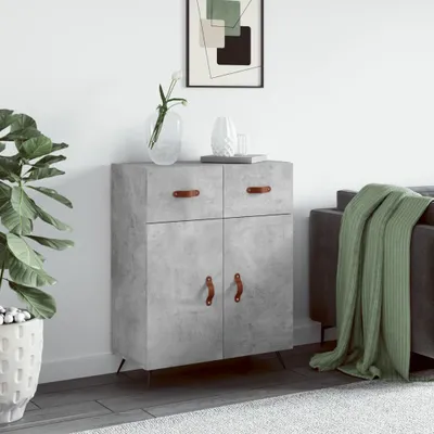 Produktbild von [Home] Sideboard Betongrau 69,5x34x90 cm Holzwerkstoff , Neue Mode 2024 im häuslichen Leben