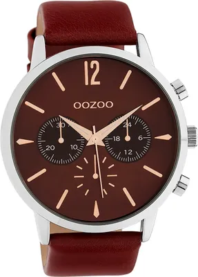 Produktbild von Oozoo Damen Herren Armbanduhr rot Analog Timepieces Lederarmband D2UOC10356