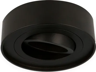 Zdjęcie produktu dla Lampa sufitowa liniowa LED ROLLO MIDI reflektor wpuszczany reflektor podtynkowy reflektor obrotowy 45° z gniazdem GU10 230V okrągły czarny aluminium
