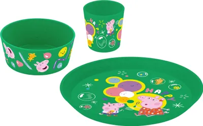 Produktbild von Kindergeschirr-Set CONNECT Peppa Pig Pop, 3-teilig, KOZIOL
