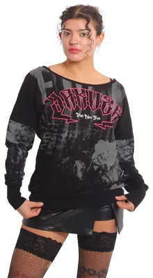 Immagine prodotto di Maglietta a maniche lunghe Yakuza Darkness Allover Urban Donna, Nero, XL