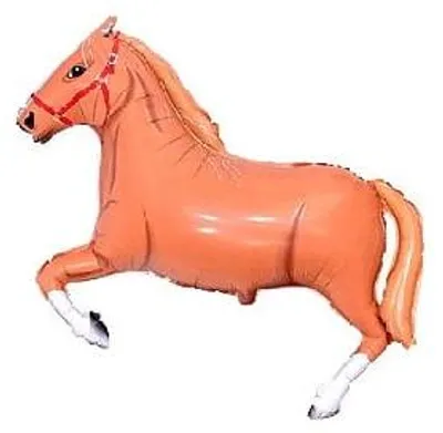 Image de BALLON DÉCORATIF, 24 pouces, motif cheval marron