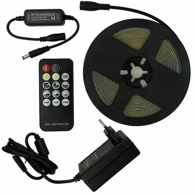 Zdjęcie produktu dla Taśma LED COB ze Sterownikiem RF Zasilacz 24V 6500K 5m EC20813