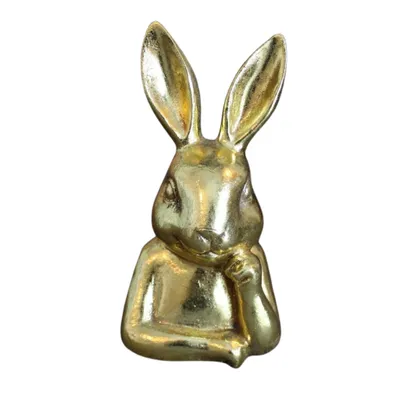 Immagine prodotto di Statua decorativa coniglio busto oro II