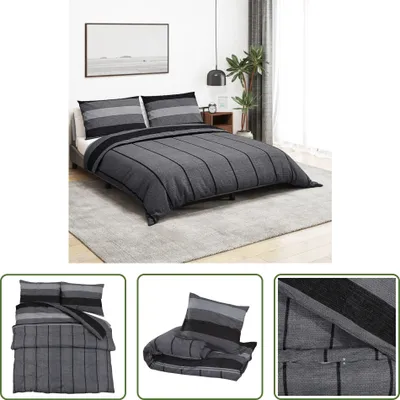 Obrázok produktu pre The Living Store Súprava posteľnej bielizne tmavosivá 260x220 cm bavlna