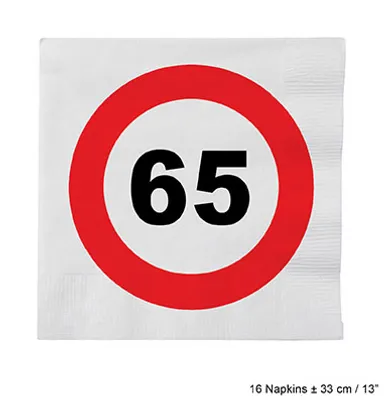 Produktbild von Servietten Verkehrsschild #65 16Stk./33cm