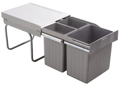 Produktbild von Rota-Einbau-Abfalleimer ab 40 cm, 2x 7,5 l & 1x 16 l, Küche