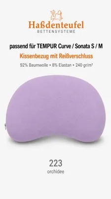 Produktbild von Kissenbezug passend für TEMPUR Curve & Sonata S/M – 61 × 40 cm, KI-generiertes Bild