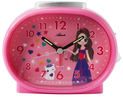Produktbild von Atlanta Quarz-Wecker für Kinder, Mädchen, pink