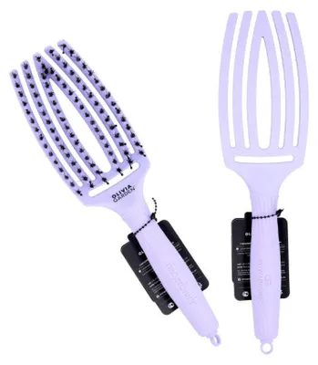 Obrázek produktu pro Olivia Garden Fingerbrush Combo Lavander zakřivený plochý kartáč na vlasy