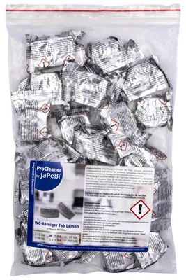 Produktbild von 25 WC-Reinigungstabletten 3-Phasen Reiniger-Tabs ProCleaner by JaPeBi, 25g lemon