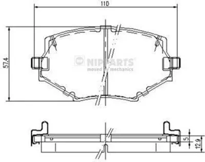 Immagine prodotto di NIPPARTS J3603044 Set pastiglie freno anteriori