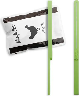 Produktbild von Tütenquetscher 2 Stk. Olive | Abstreifer für Nassfutterbeutel