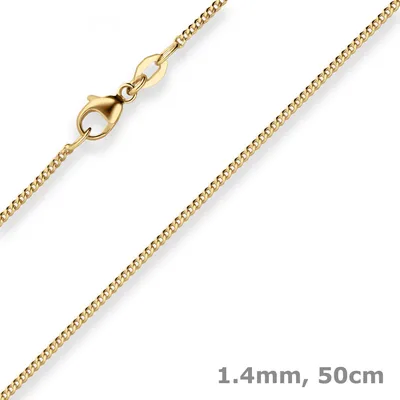 1-4mm-Panzerkette-aus-750-Gelbgold-50cm