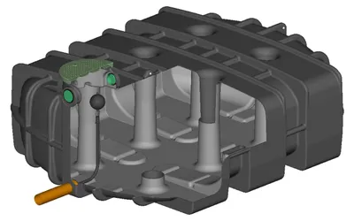 Produktbild von Retentionszisterne flach 5000 Liter AQUA-STORM mit Drossel 1"