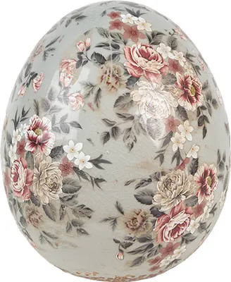 Obrázok produktu pre Clayre & Eef Dekoratívne vajce Ø 14x16 cm Sivá keramika
