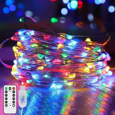 LED-Lichtsnoer für innen, bunt, 3 m, 30 LEDs