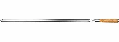 Imagen del producto de 12 brochetas de aceitunas tipo "churrasco", 50 cm de longitud, forma en V, fabricadas con acero forjado
