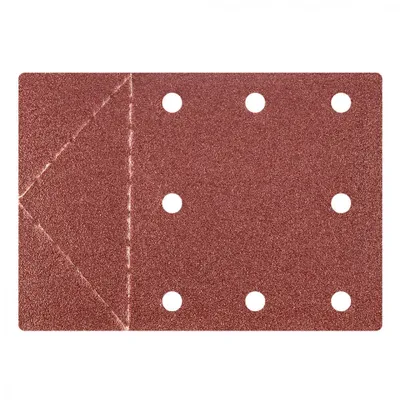 Obrázok produktu pre GRAPHITE Brúsny papier 115 x 160 mm, otvory, perforácia na odtrhnutie, suchý zips. K80, 3 ks.