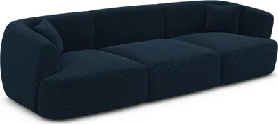 Produktbild von Cord 3-Sitzer Couch Elvira Dunkelblau