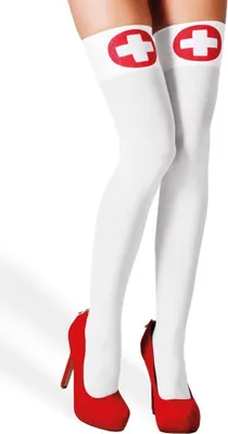 Immagine prodotto di Calze da infermiera da donna taglia nostra bianco/rosso
