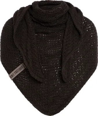 Produktbild von Knit Factory Sally Dreiecksschal - Dunkelbraun - 220x85 cm