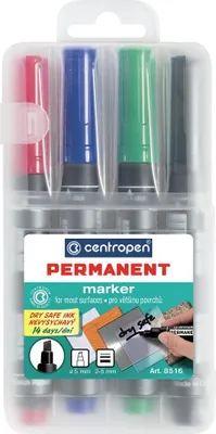 Image de Marqueur permanent Centropen 8516 - lot de 4