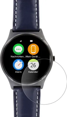 Produktbild von 1x Schutzfolie für Uhr 45.5 mm Durchmesser matt - Anti-Shock 9H Folie dipos Glass Kunststoffglas