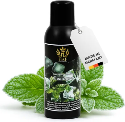 Produktbild von HAF Saunaaufguss Eisminze 100 ml - Sauna Aufgussmittel - Saunaduft mit natürlichen ätherischen Ölen für intensiven & langhaltenden Duft