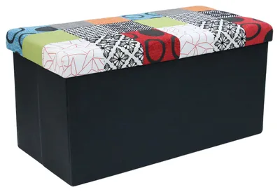 Image de Banc & Coffre de rangement Patchwork 76 cm