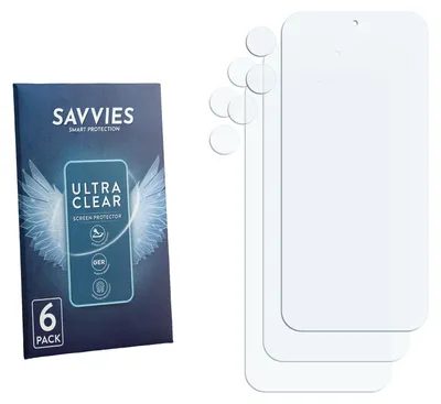 Produktbild von 6x Für Xiaomi Redmi 17 (Display+Kamera) Schutzfolie Savvies Displayschutz Display Schutz Folie Klar Transparent