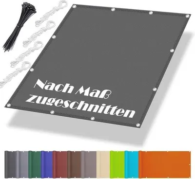 Immagine prodotto di Tenda da sole impermeabile rettangolare 3 x 4 m con occhielli, per balconi e terrazze