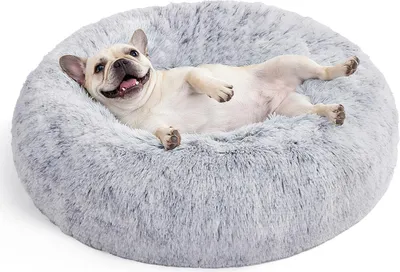 Produktbild von Hundebett Donut flauschig waschbar 70 cm Ombré Grau
