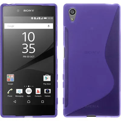Produktbild von PhoneNatic Case kompatibel mit Sony Xperia Z5 - lila Silikon Hülle S-Style + 2 Schutzfolien