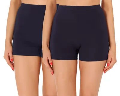 Produktbild von Merry Style Damen Shorts Radlerhose Boxershorts aus Baumwolle 2Pack MS10-358 (Marineblau/Marineblau (2Pack), XS)