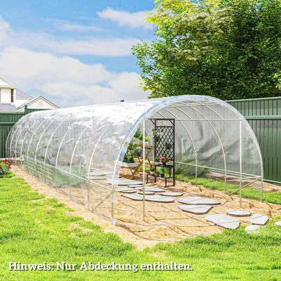 Imagen del producto de Película para invernaderos: Cubierta resistente, con protección UV y impermeable | Color: Transparente