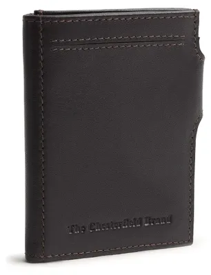 Imagen del producto de Estuche de cuero para tarjetas de crédito Chesterfield Ebro, con protección RFID, de 7,5 cm